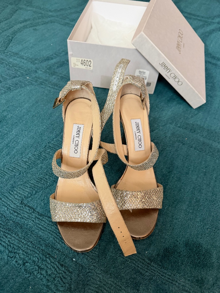 Jimmy Choo Glitter Wedge